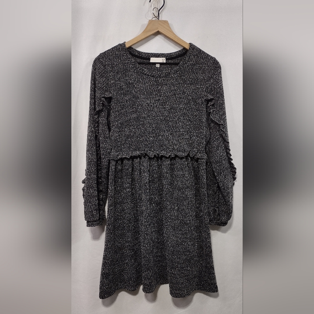 Anthropologie RO + DE Stella Long Sleeve Ruffled Sweater Knit Dress Women's S